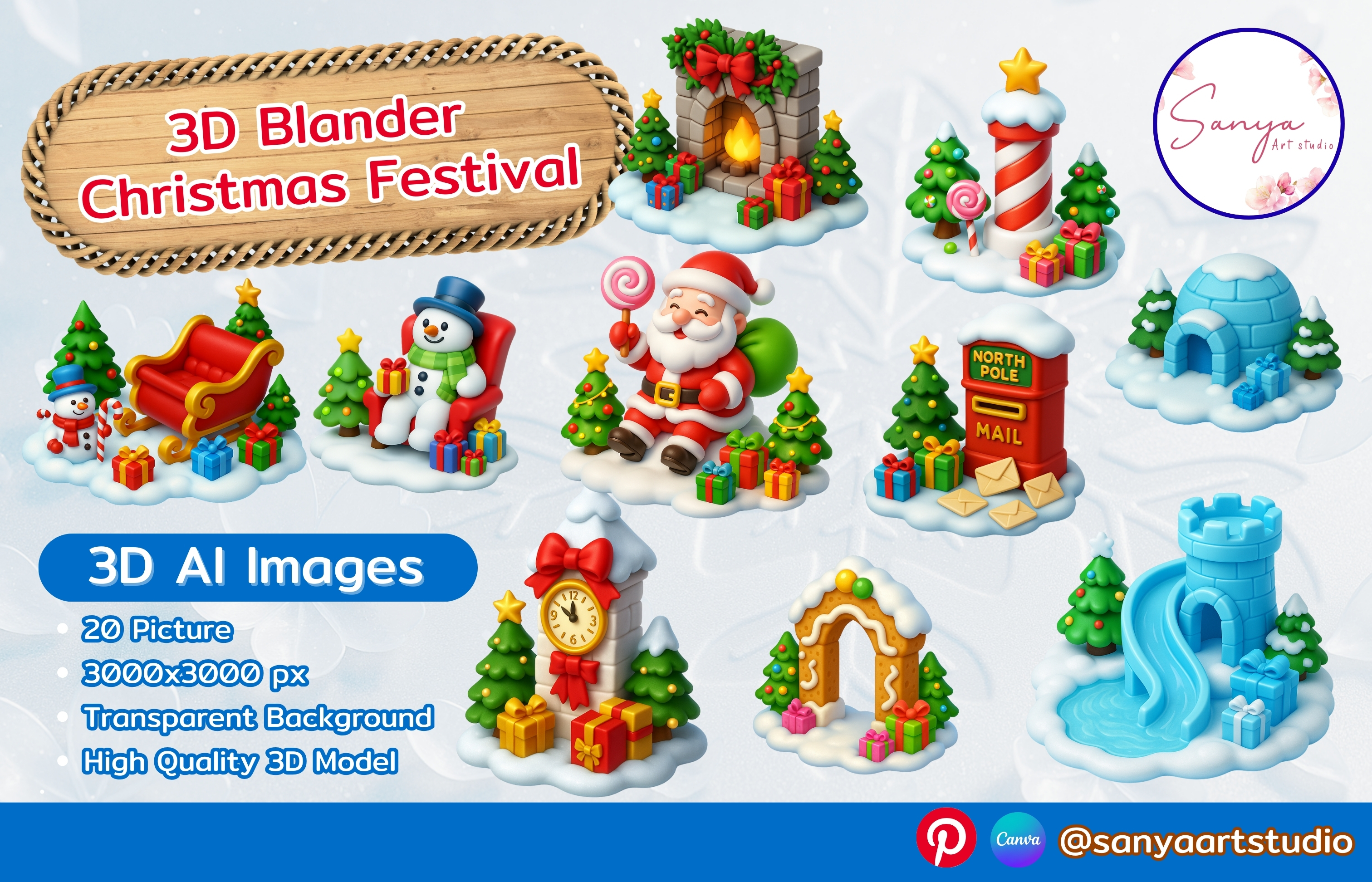 Pack custom mockup 1 - Christmas