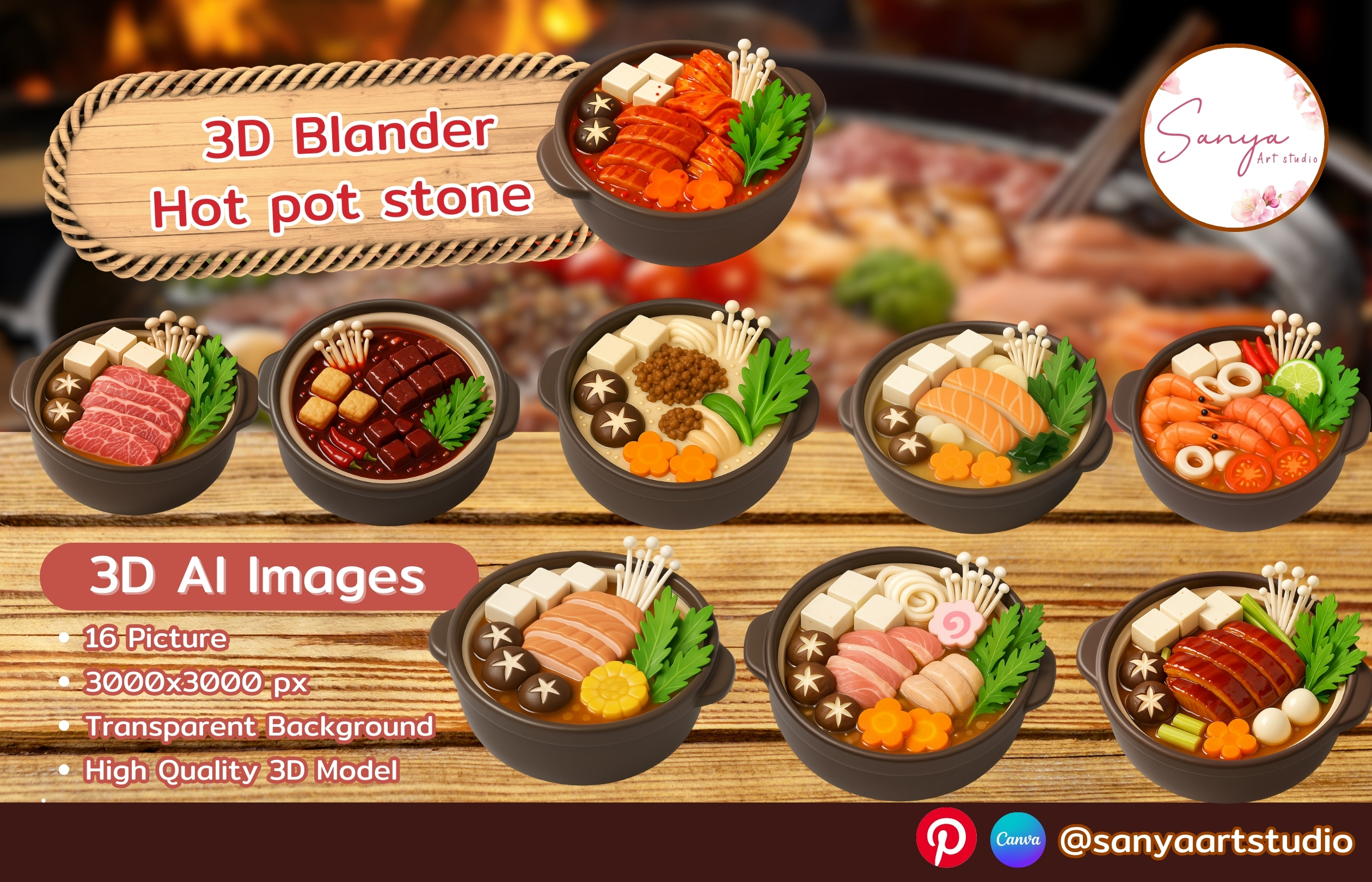 Pack custom mockup 1 - Hot Pot