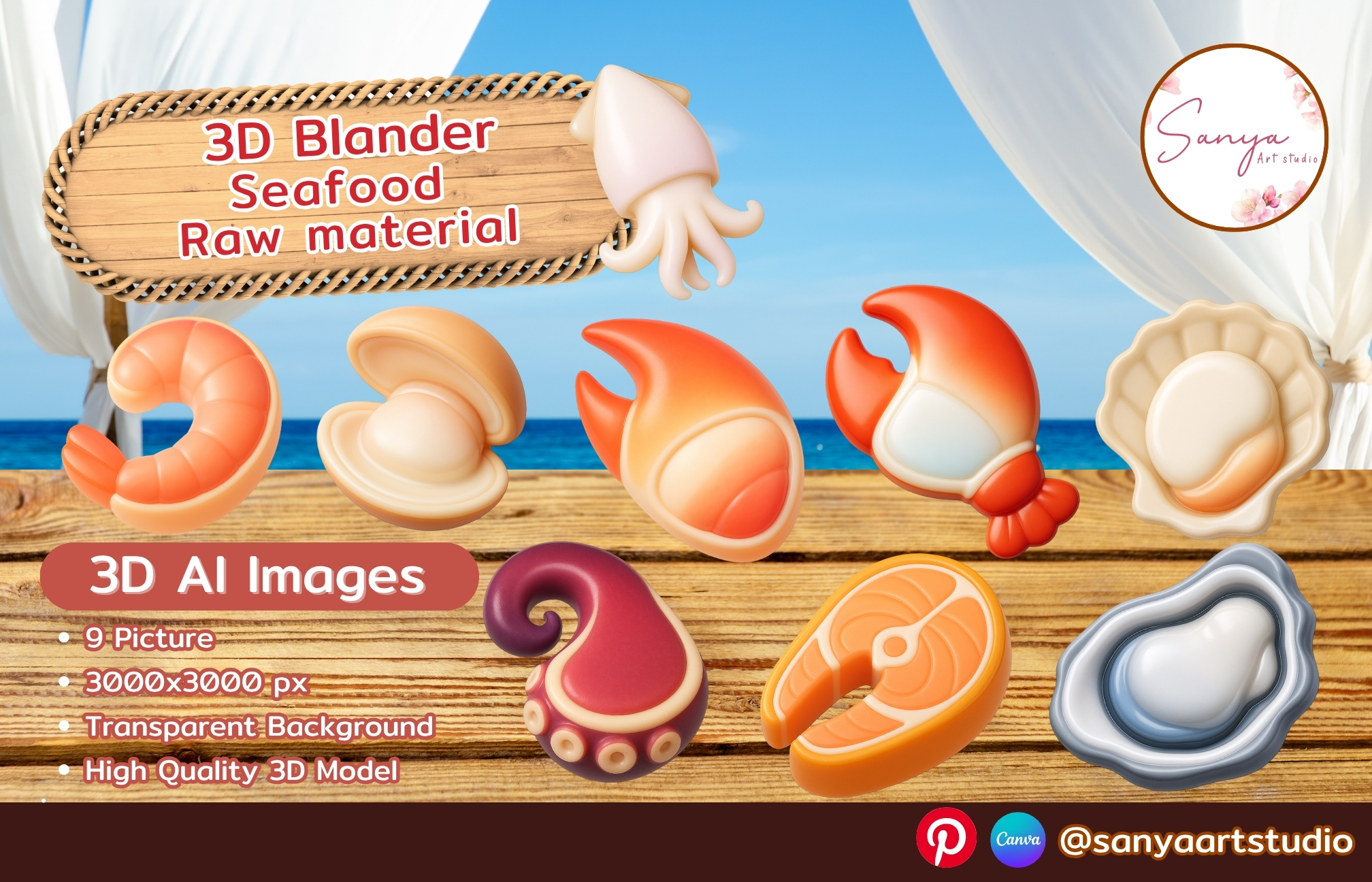 Pack custom mockup 1 - Seafood