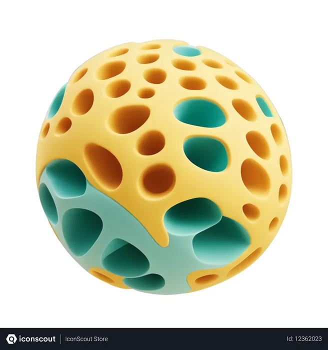 Free 3D Perforated Sphere Design  AI Image
