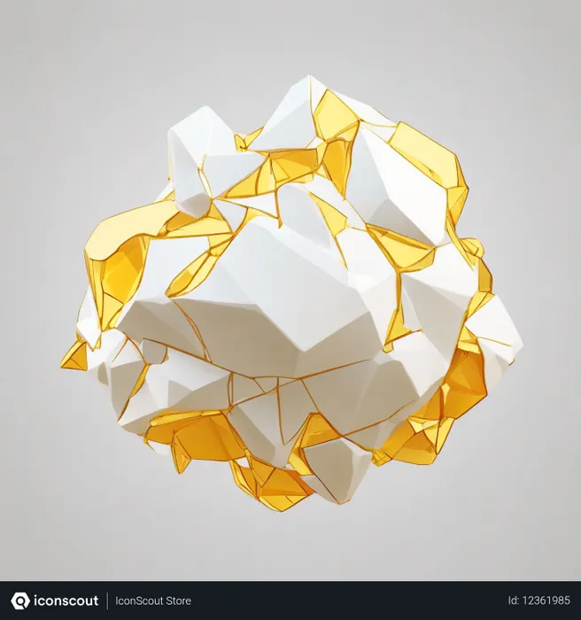 Free Abstract Geometric 3D Sphere With Angular Facets  AI Image