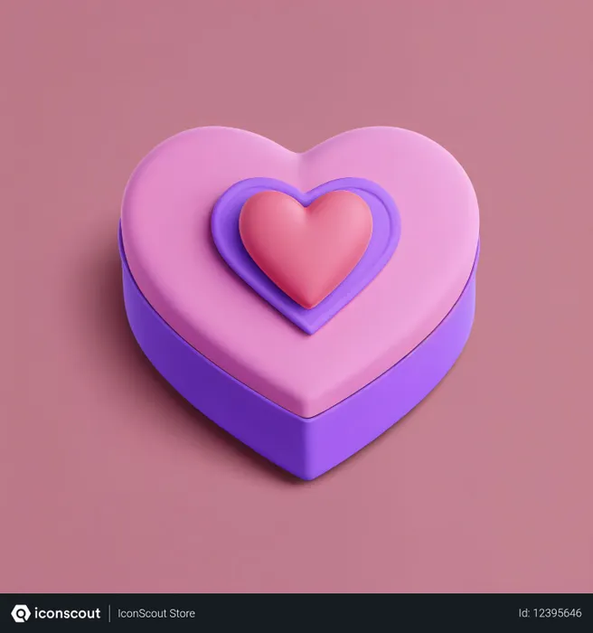 Free Heart-shaped Gift Box Design  AI Image