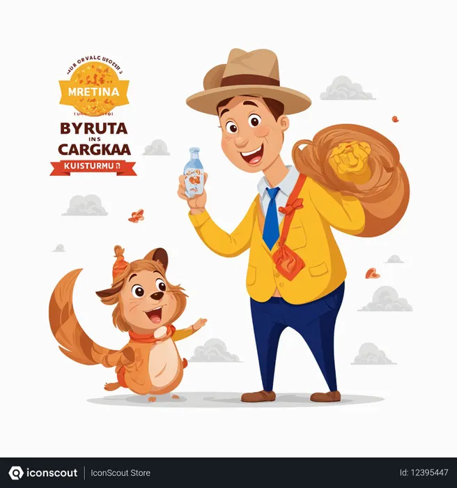 Free Homem e cachorro com equipamento de aventura  Imagem de IA