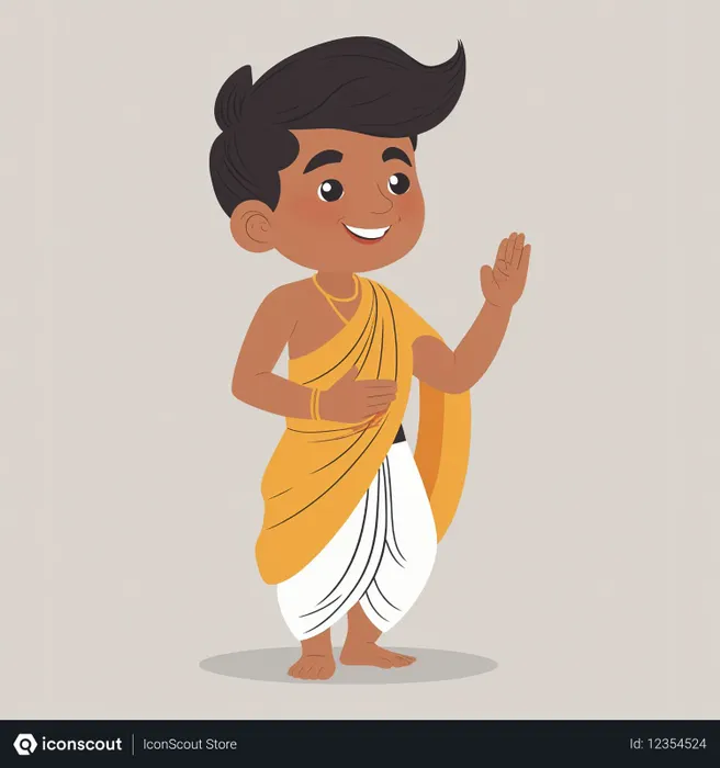Free Menino indiano em traje tradicional  Imagem de IA
