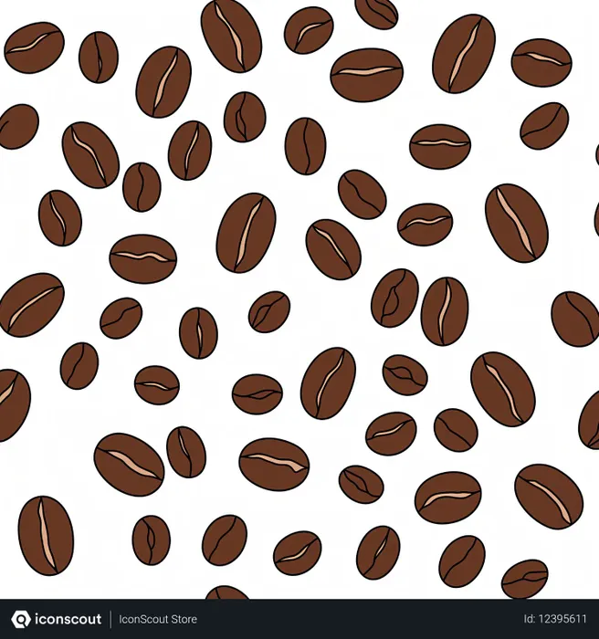 Free Nahtloses Kaffeebohnenmuster  KI-Bild