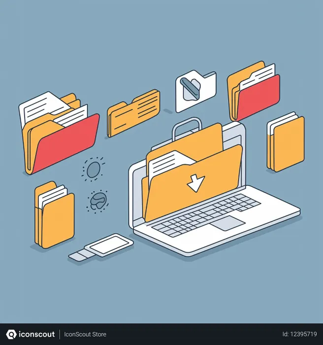 Free Organisation des fichiers numériques  Image IA