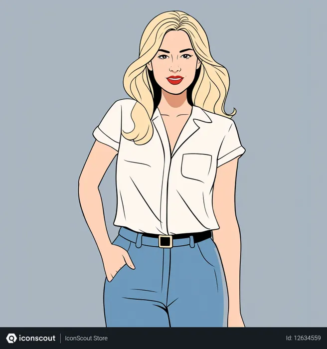 Free Stylish Woman  AI Image