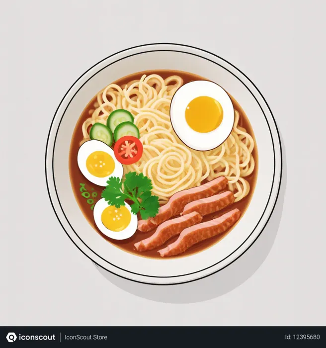 Free Tigela de Ramen com Coberturas  Imagem de IA