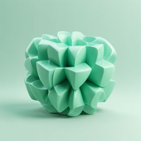 Free 3D Abstract Geometric Sculpture  AI Image