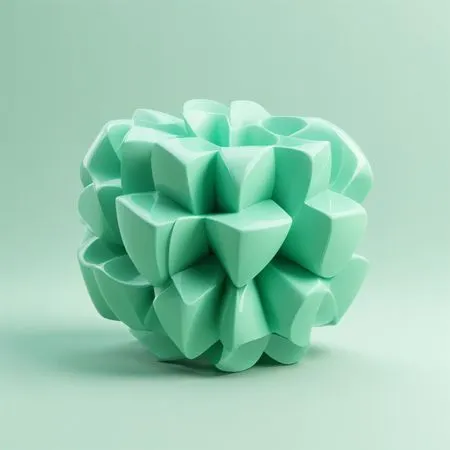 Free 3D Abstract Geometric Sculpture  AI Image