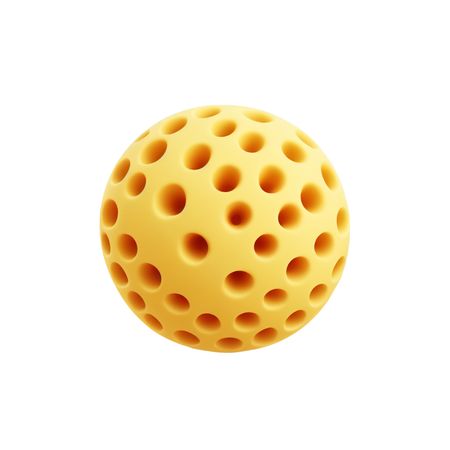 Free 3D Abstract Sphere With Perforations  AI Image