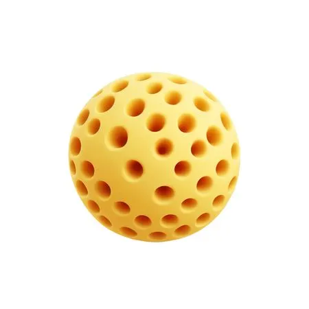 Free 3D Abstract Sphere With Perforations  AI Image