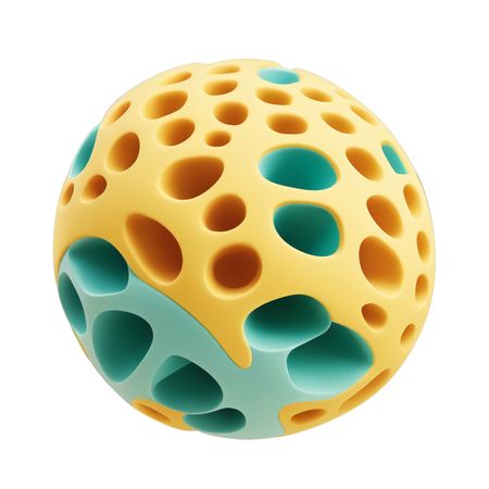 Free 3D Perforated Sphere Design  AI Image