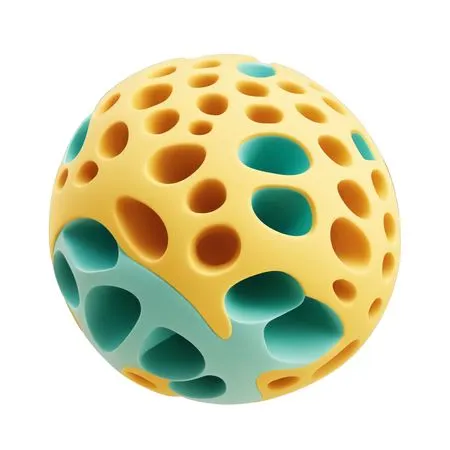 Free 3D Perforated Sphere Design  AI Image