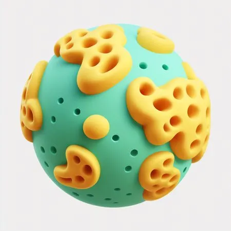 Free 3D Sphere With Abstract Organic Textures  AI Image