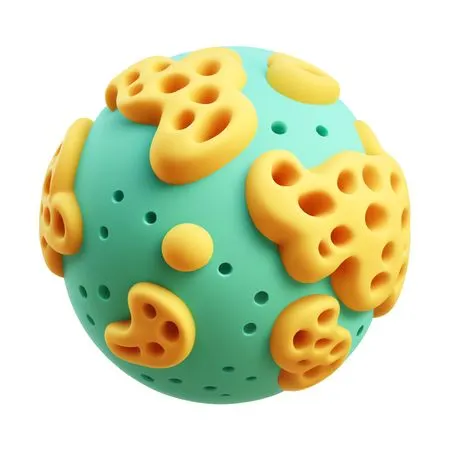Free 3D Sphere With Abstract Organic Textures  AI Image