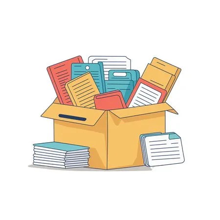 Free A Box Filled With Documents And Folders  AI Image