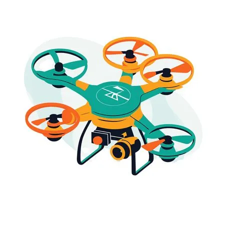 Free A Camera Drone With Propellers  AI Image