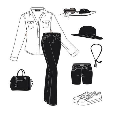 Free A Casual Outfit With Accessories  AI Image