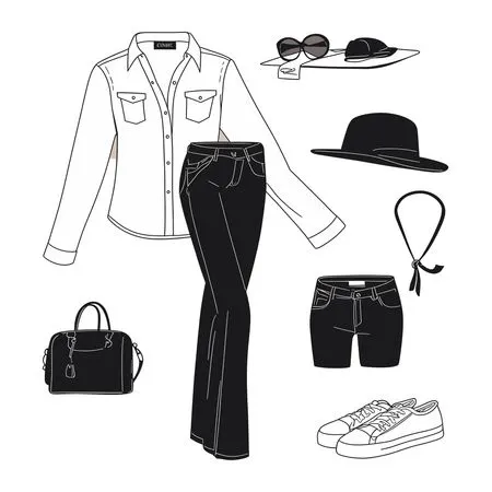 Free A Casual Outfit With Accessories  AI Image