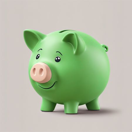 Free A Cute 3D Piggy Bank For Savings  AI Image