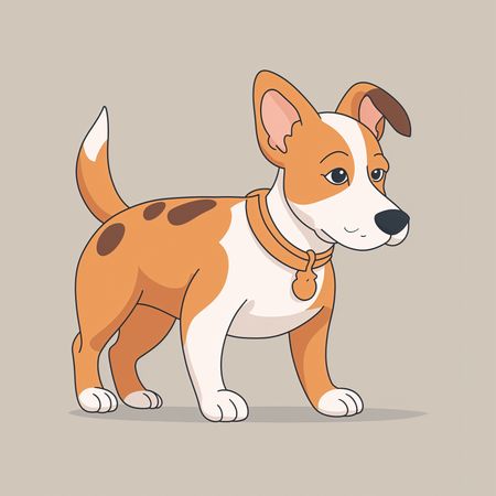 Free A Cute Dog With A Collar  AI Image