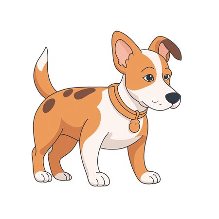 Free A Cute Dog With A Collar  AI Image