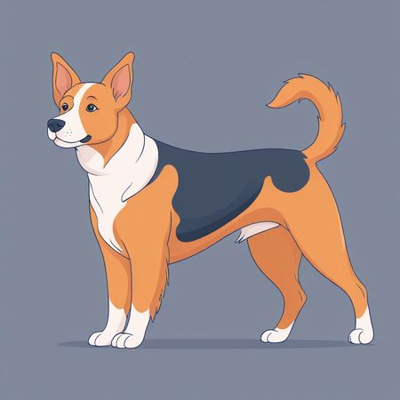 Free A Dog Standing  AI Image