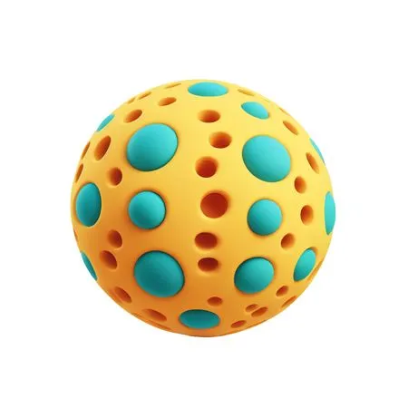 Free A Perforated 3D Sphere With A Geometric Pattern  AI Image