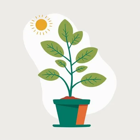 Free A Potted Plant Under The Sun AI Image