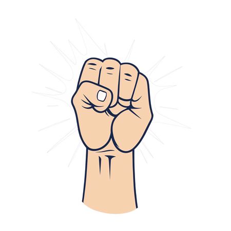 Free A Raised Fist Symbolizing Power And Unity  AI Image