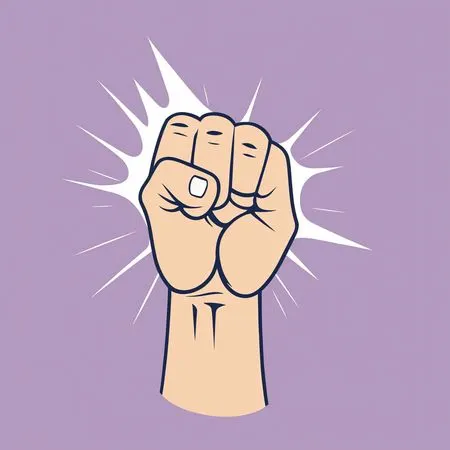 Free A Raised Fist Symbolizing Power And Unity  AI Image