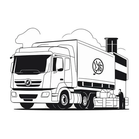 Free A Truck Being Loaded With Cargo AI Image