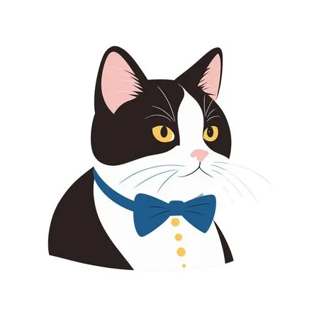 Free A Tuxedo Cat In A Bow Tie  AI Image