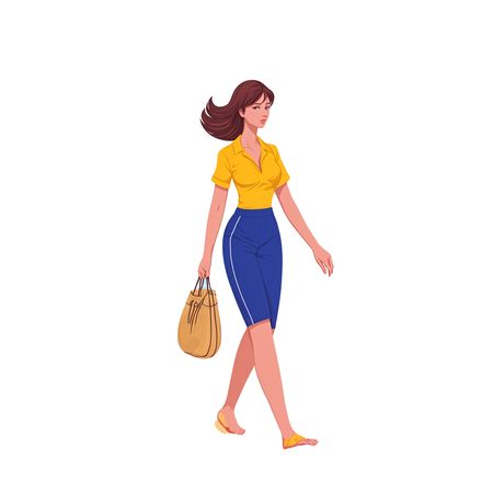 Free A Woman Walking On A Beach  AI Image
