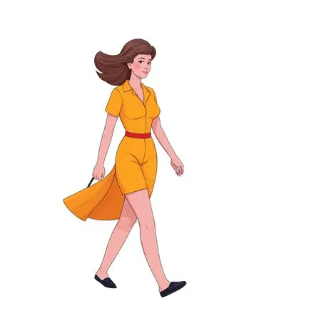Free A Woman Walking On The Beach  AI Image