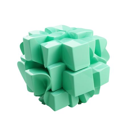 Free Abstract 3D Geometric Sculpture  AI Image