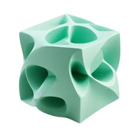 Free Abstract 3D Geometric Sculpture  AI Image