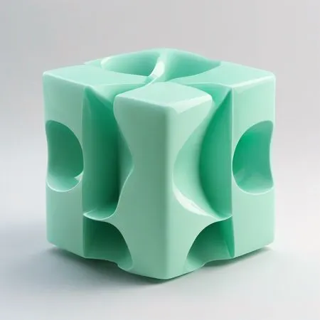 Free Abstract 3D Geometric Sculpture  AI Image
