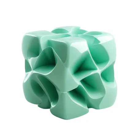 Free Abstract 3D Geometric Sculpture With Smooth Surfaces  AI Image