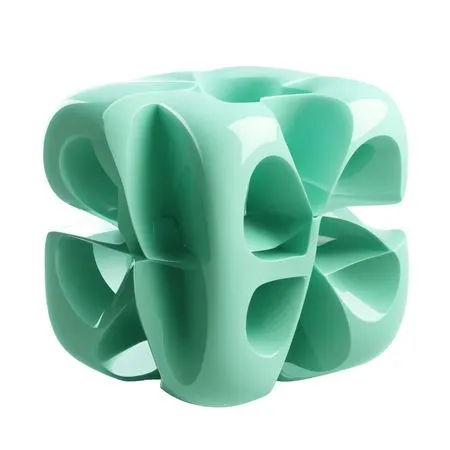 Free Abstract 3D Geometric Sculpture With Smooth Surfaces  AI Image