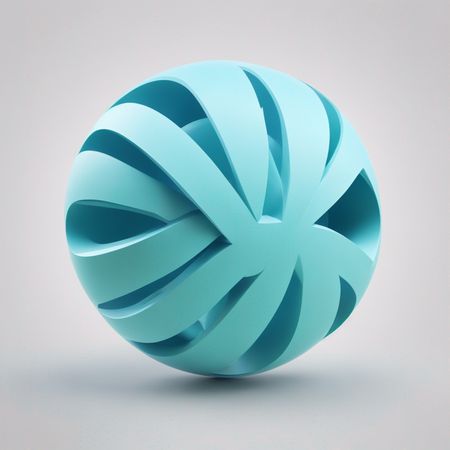 Free Abstract 3D Geometric Sphere  AI Image