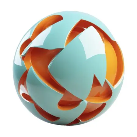 Free Abstract 3D Geometric Sphere Sculpture  AI Image