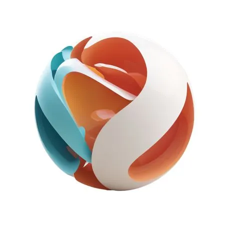 Free Abstract 3D Geometric Sphere With Interlocking Shapes  AI Image