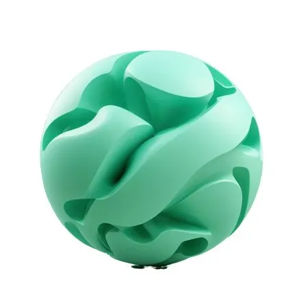 Free Abstract 3D Spherical Sculpture With Smooth Curves  AI Image