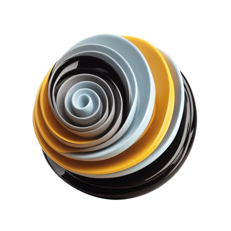 Free Abstract 3D Spiral Sculpture  AI Image