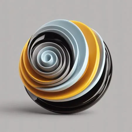 Free Abstract 3D Spiral Sculpture  AI Image