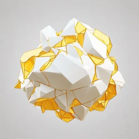 Free Abstract Geometric 3D Sphere With Angular Facets  AI Image