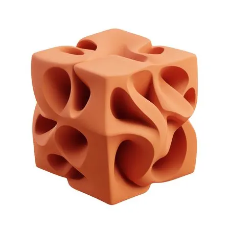 Free Abstract Geometric Sculpture With Organic Shapes  AI Image