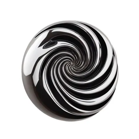 Free Abstract Metallic Spiral Art Piece  AI Image